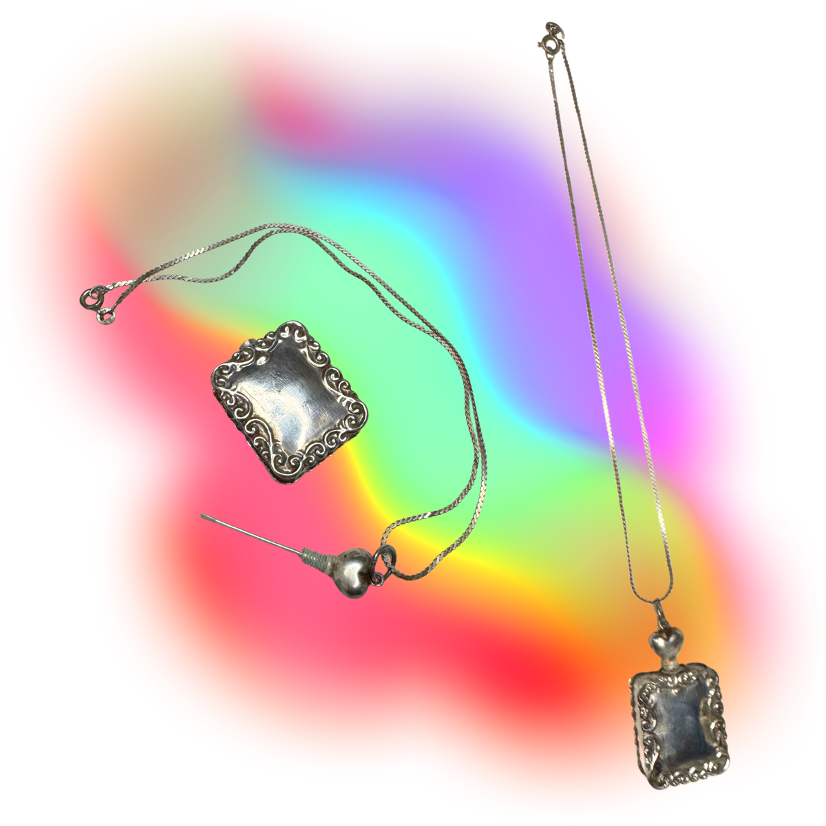 Heart-Topped Vial Necklace
